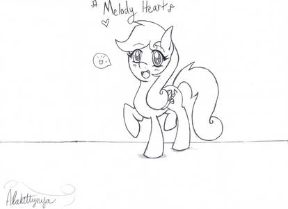 Melody Heart Ponysa (Lineart)