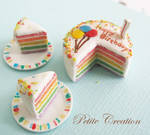 12th scale rainbow bday cake2 by PetiteCreation