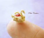 dollhouse miniature swan cream puff 2 by PetiteCreation