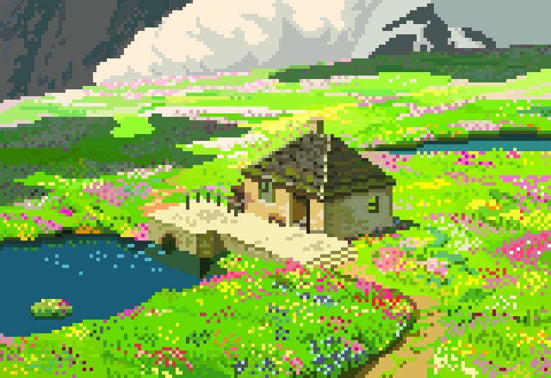 Howl's Moving Castle - Flower Field by drin-chan on DeviantArt