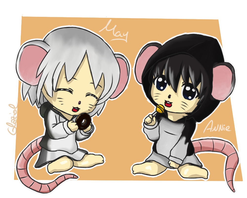 Annie and May - My rats ! by Glaziol on DeviantArt