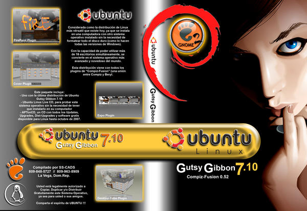 Ubuntu Gutsy Gibbon 7.10 DVD