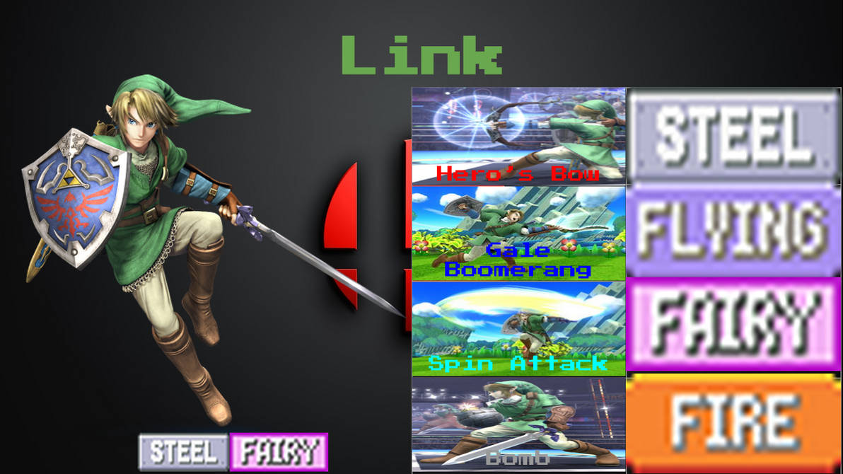 Ssb Move Set SSB Pokemon Moveset: Link by Zebraman7279 on DeviantArt