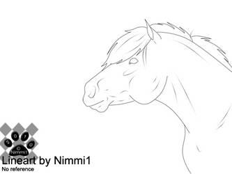 Pony head lineart