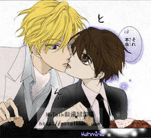 Tamaki and Haruhi Kiss oopss