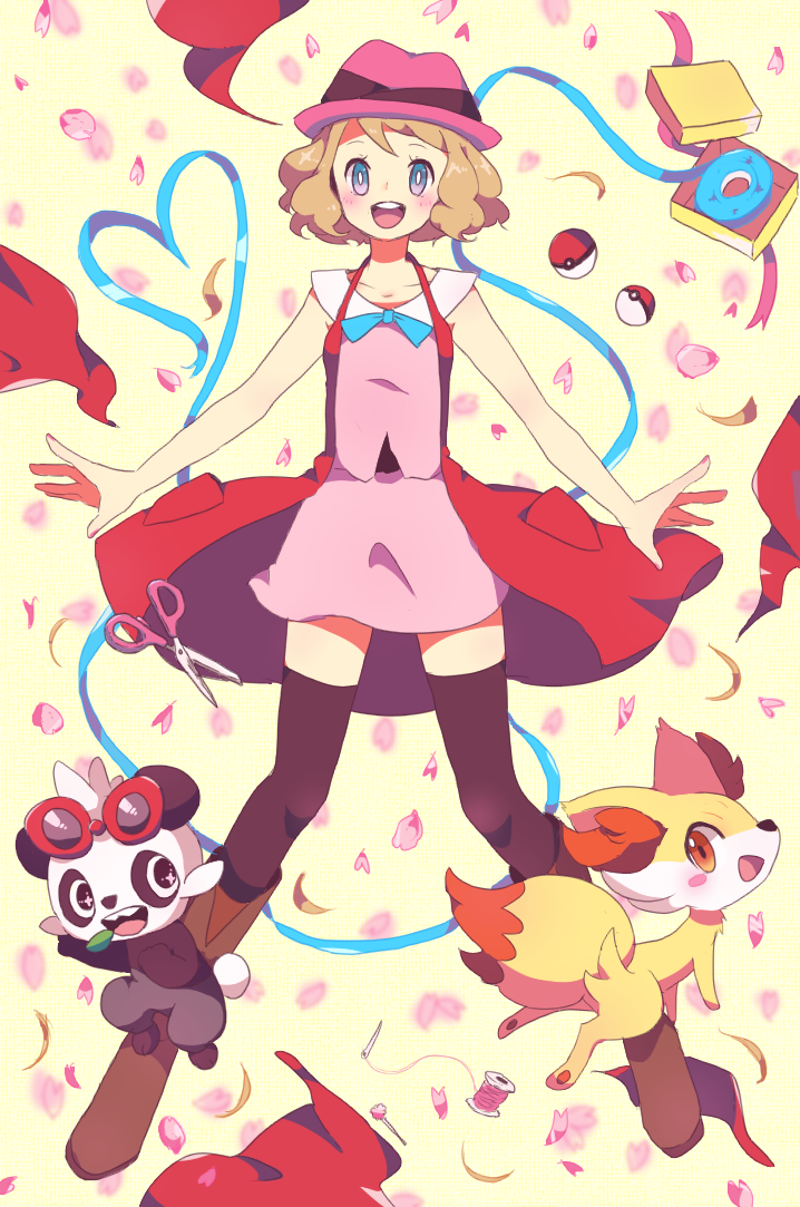 Pokemon Short Serena Fennekin and Pancham