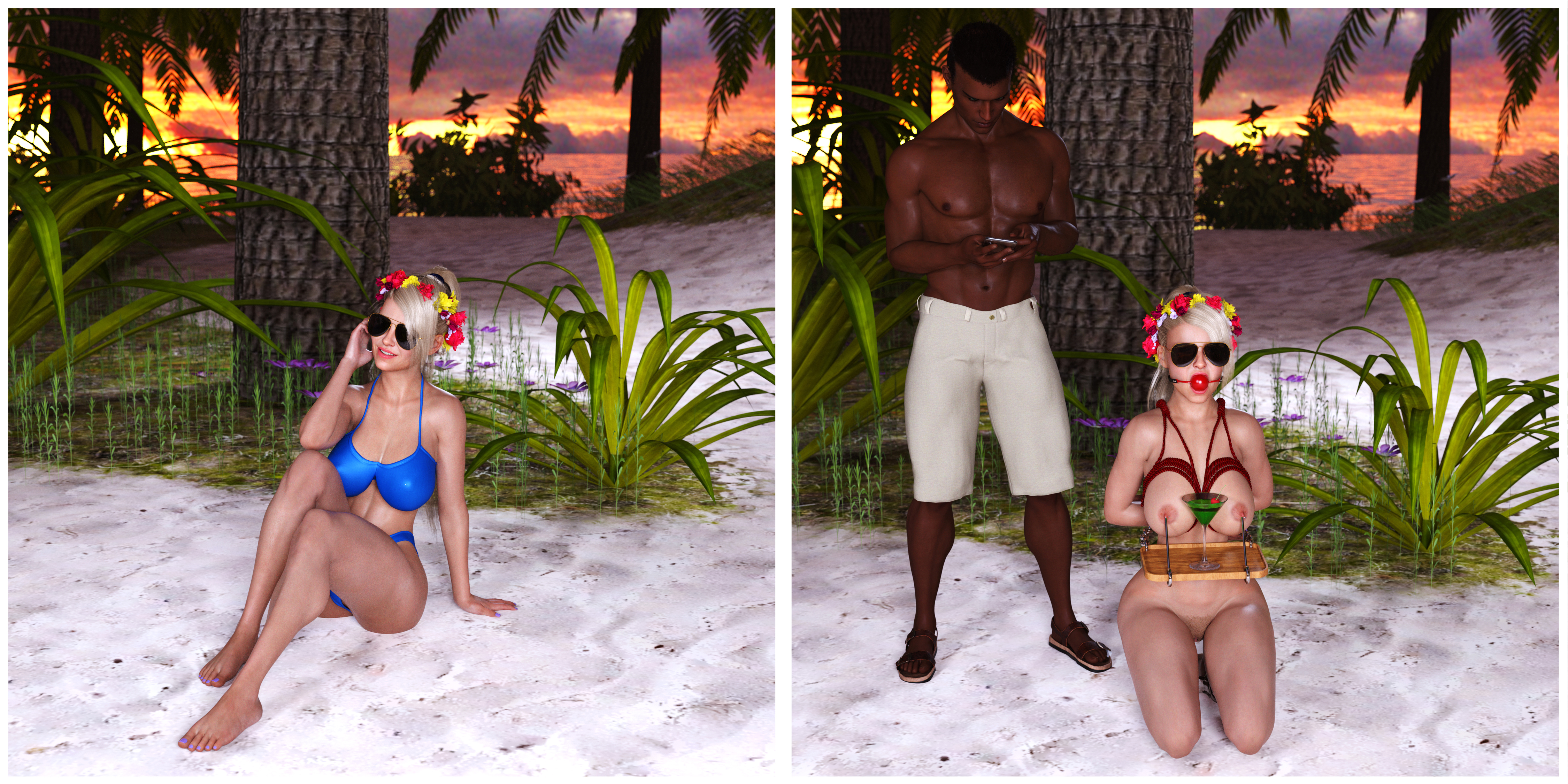 Beach Vacation - Before After