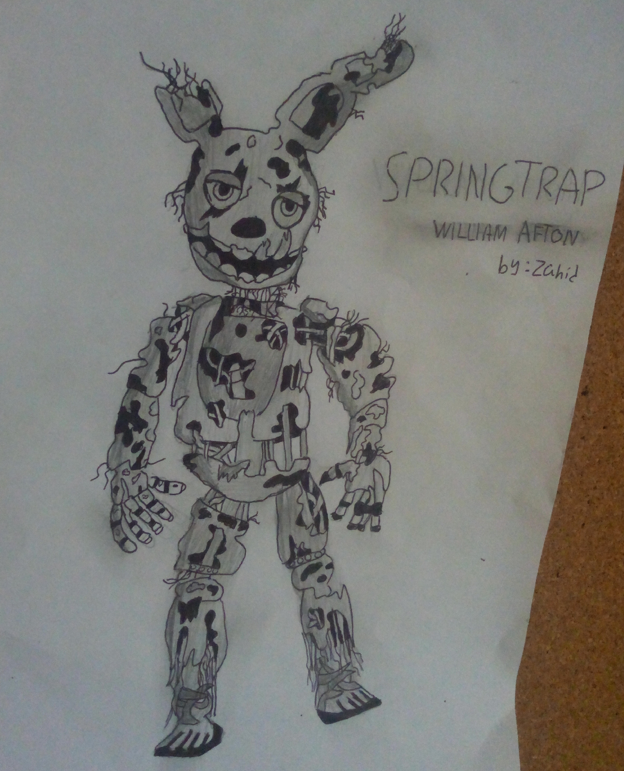 Springtrap Drawing Pencil Springtrap: Doodle pencil version by 50User on DeviantArt
