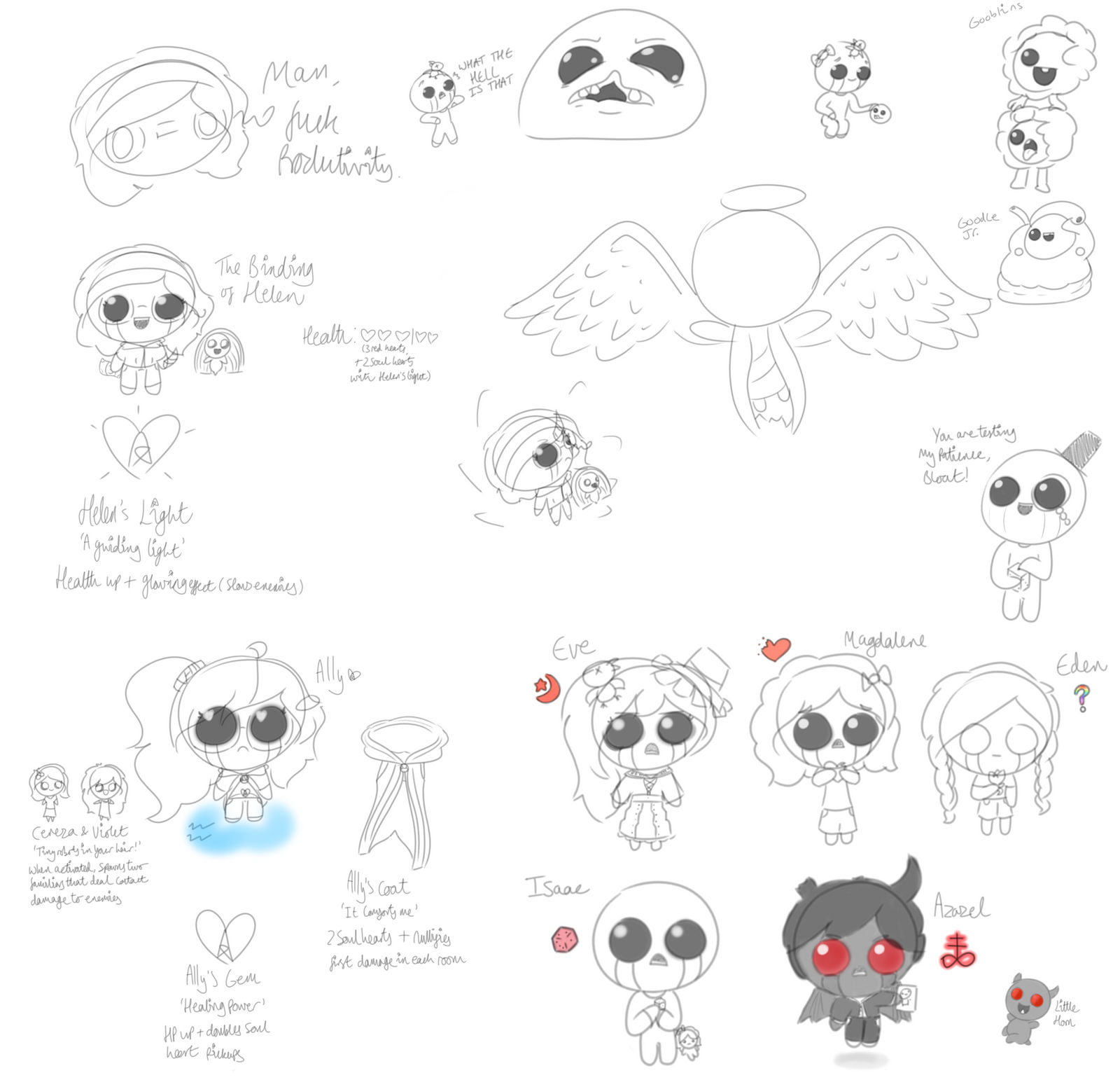 The Sketchdump of Isaac by TheAlicorn on DeviantArt