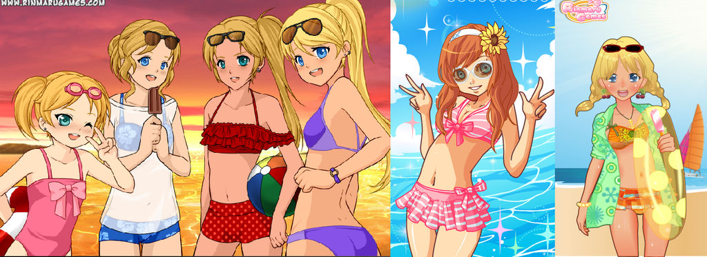 anime beach dress up Anime summer outfits drawing
