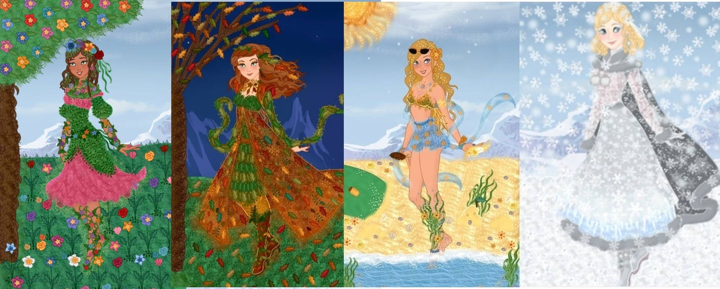 Weather Wind Spring Deviantart Seasons spring,fall,summer,winter second entry by adrianaTheGirlOnFire ...