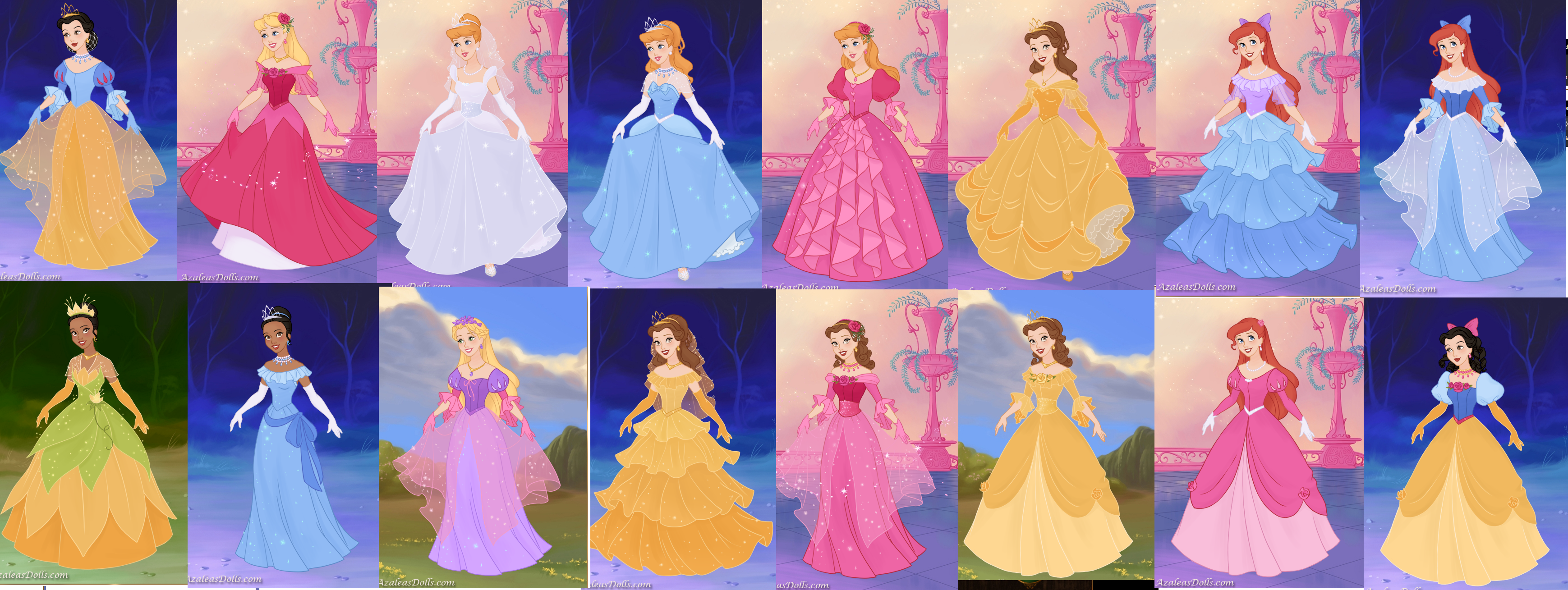Fairytale Disney Princesses Dresses by adrianaTheGirlOnFire on DeviantArt