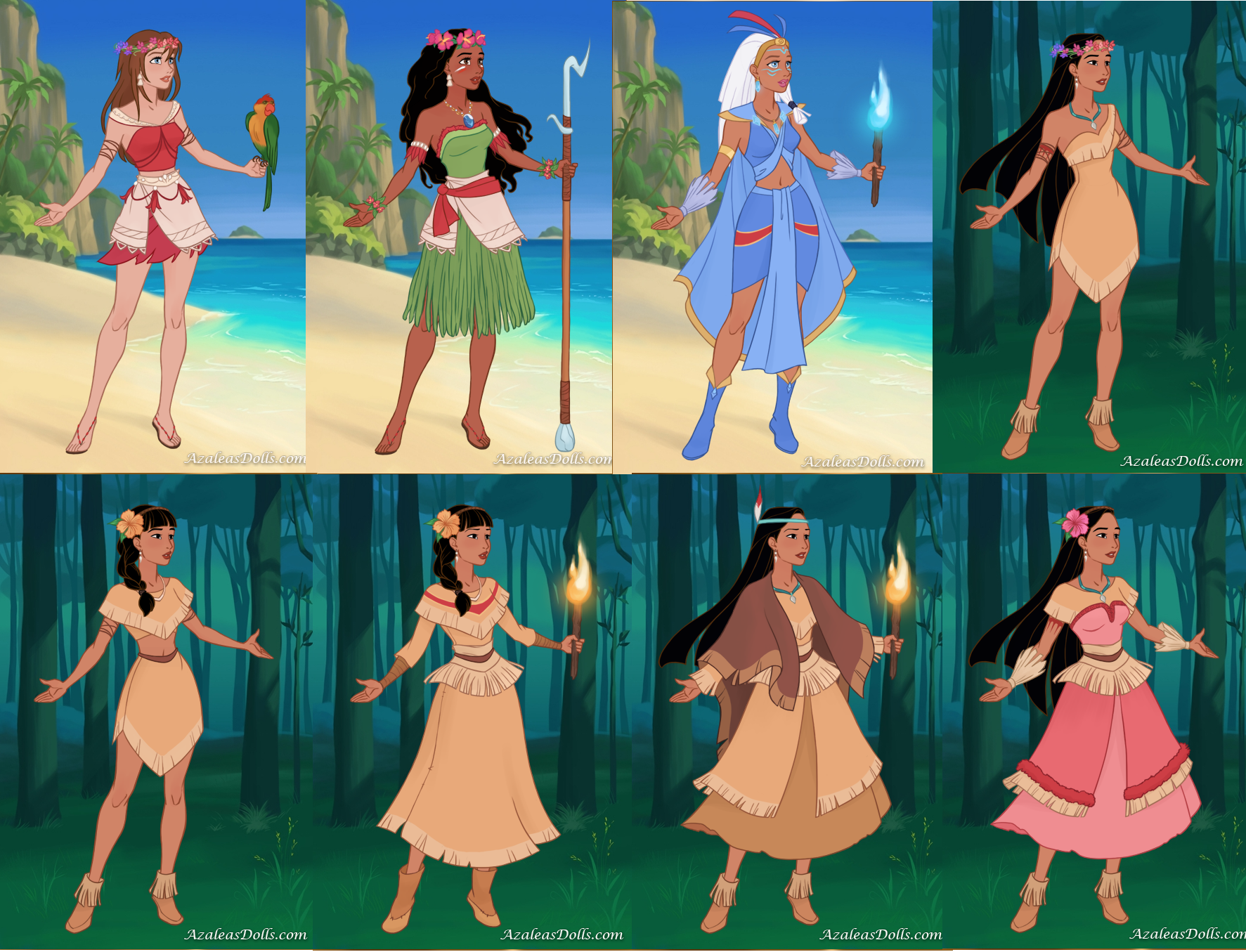 Tribal Disney Princess Jane Moana Kida Pocahontas By Adrianathegirlonfire On Deviantart