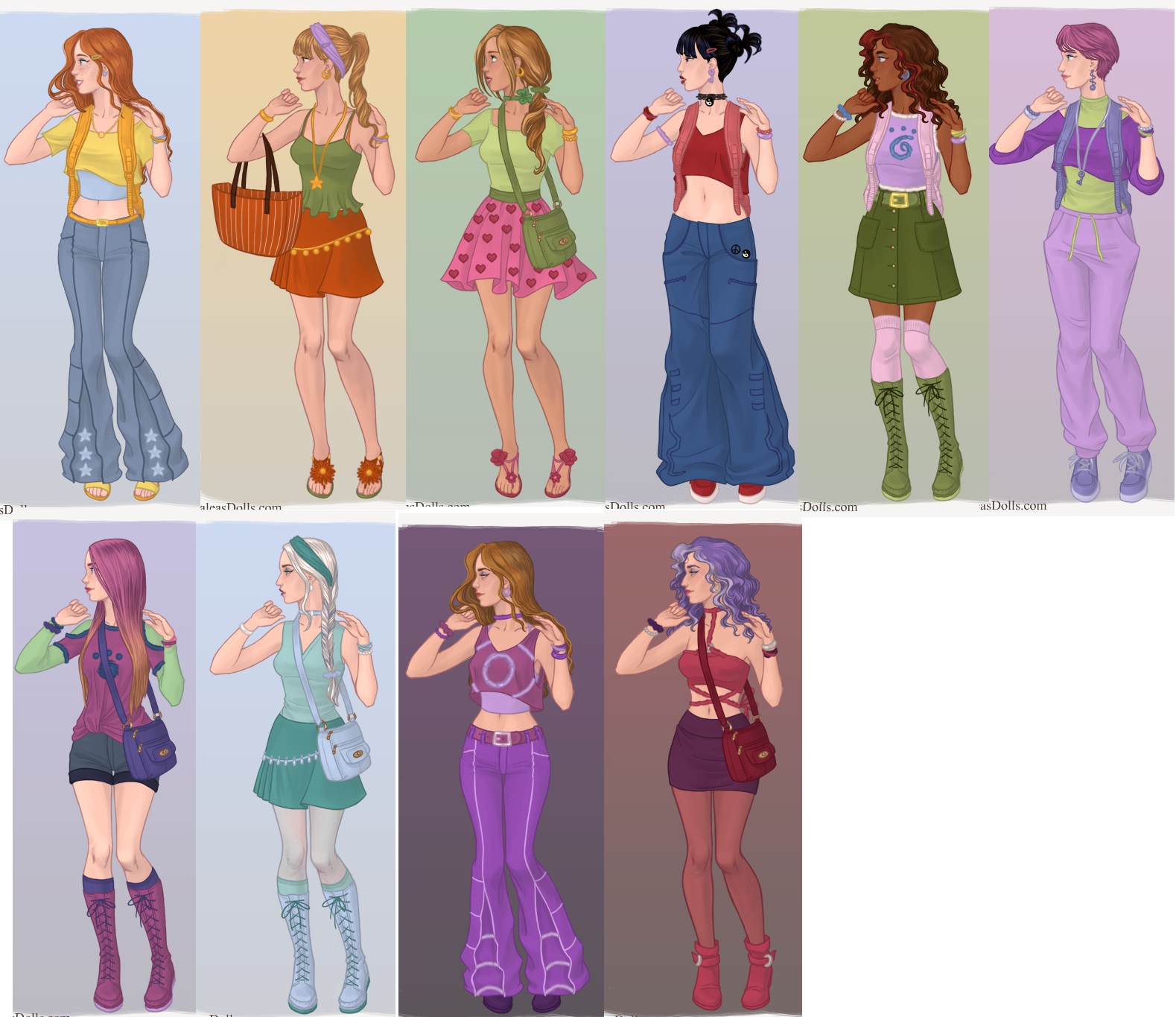 winx girls in modern casual clothes by adrianaTheGirlOnFire on