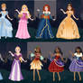 disney princesses barbie style