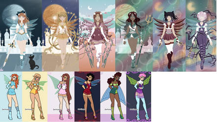 winx girls in sailor moon style