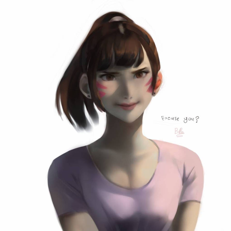 D.va fan art expression by BPelo on DeviantArt
