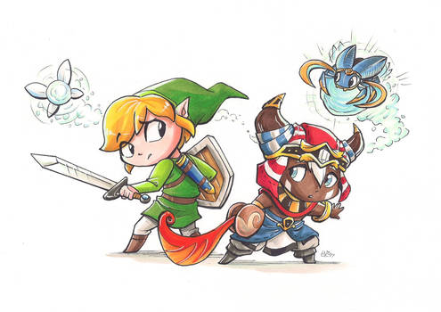Zelda-Ever Oasis Crossover (colored)