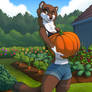 Evian Tending Her Garden (commission)