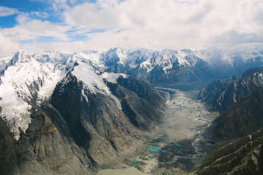 Inylchek glacier, Tien Shan mountains, Kyrgyzstan