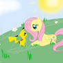 Fluttershy and Pikachu