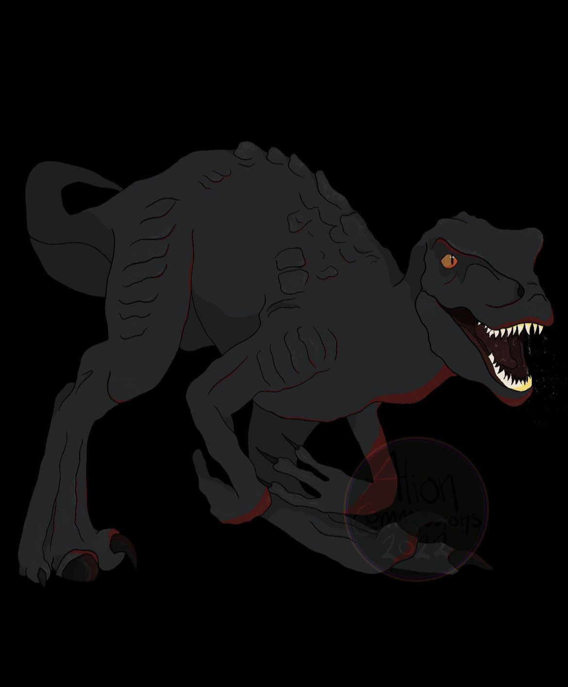 Horror Raptor Deviantart Dark Raptor by telluridecommissions on DeviantArt