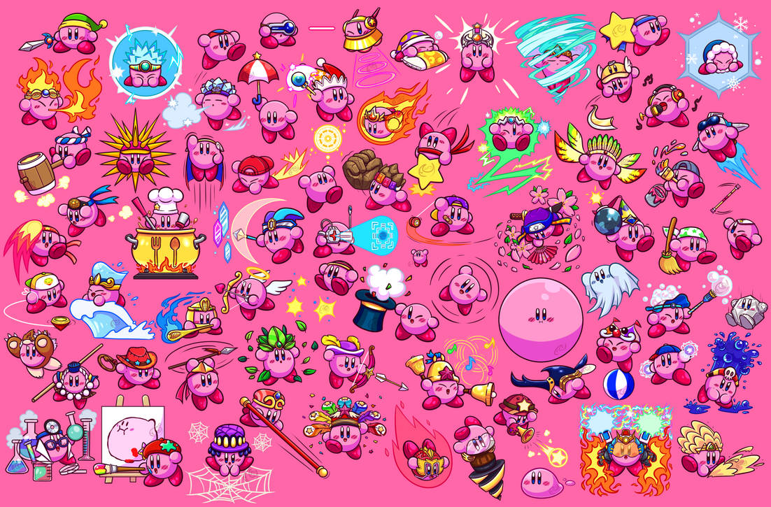 Kirby Super Star - All Copy Abilities 