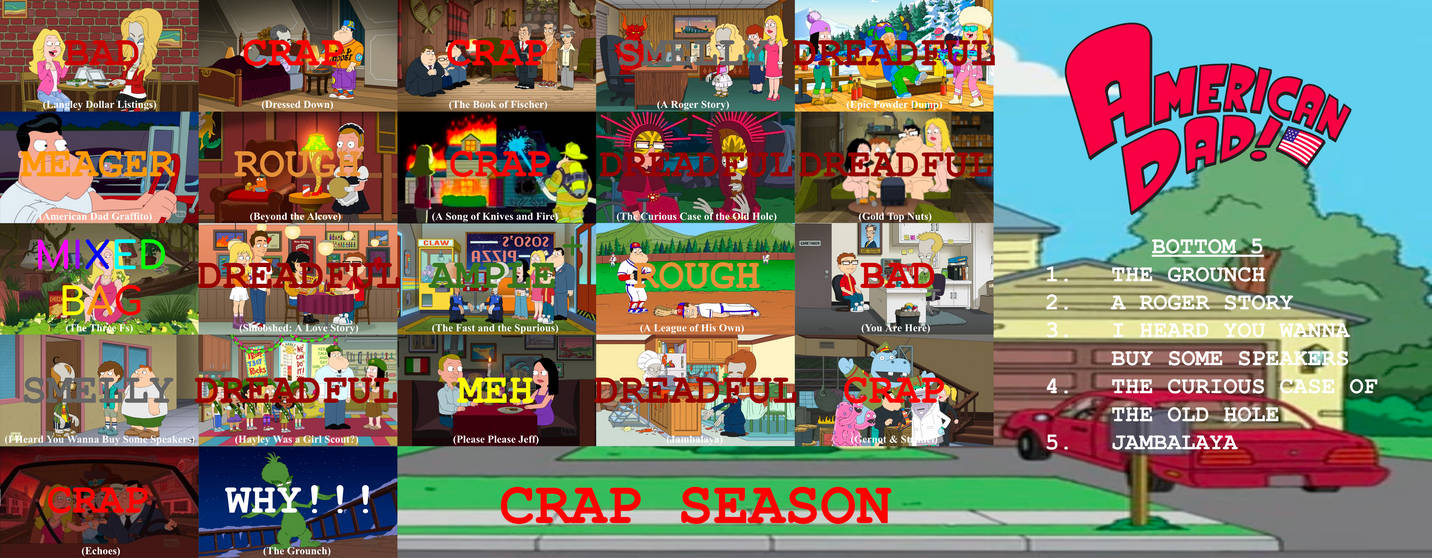 American Dad Season 17 Scorecard by RedSpongeBob on DeviantArt