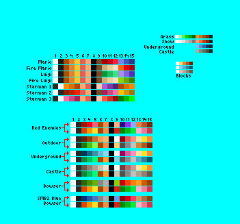 SMAS SMB1 palettes by chewace on DeviantArt