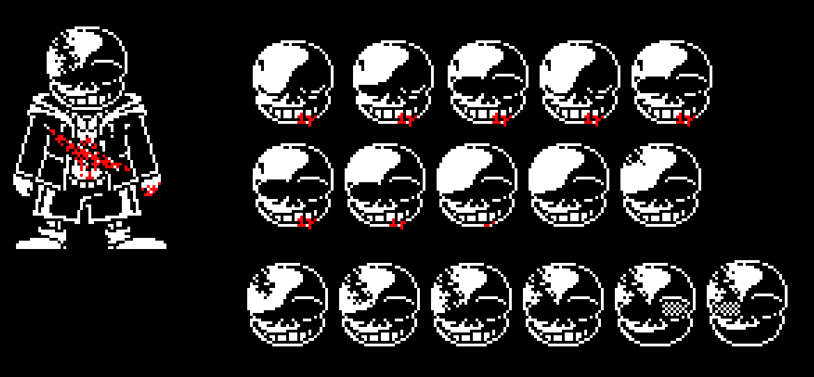 Undertale last breath sans pixel art