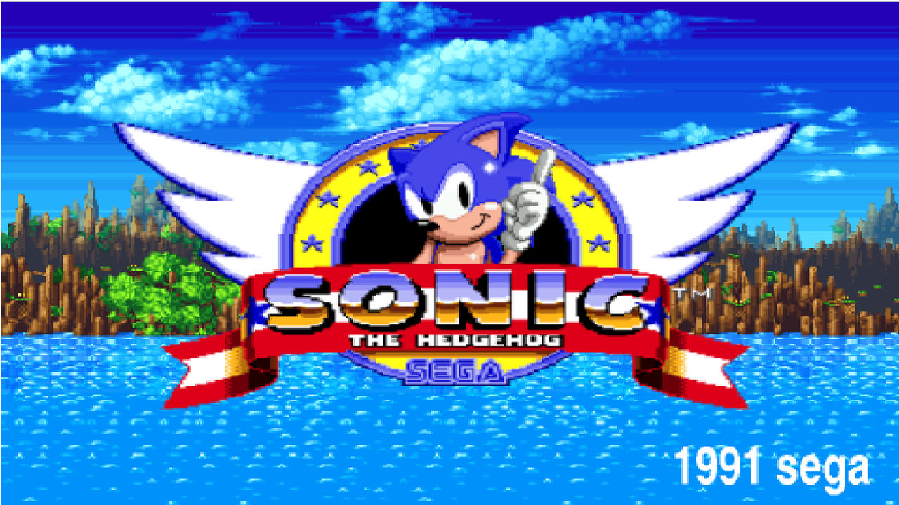 They actually remade the original Sonic 1 title screen sprites for this  animation, Sonic the Hedgehog