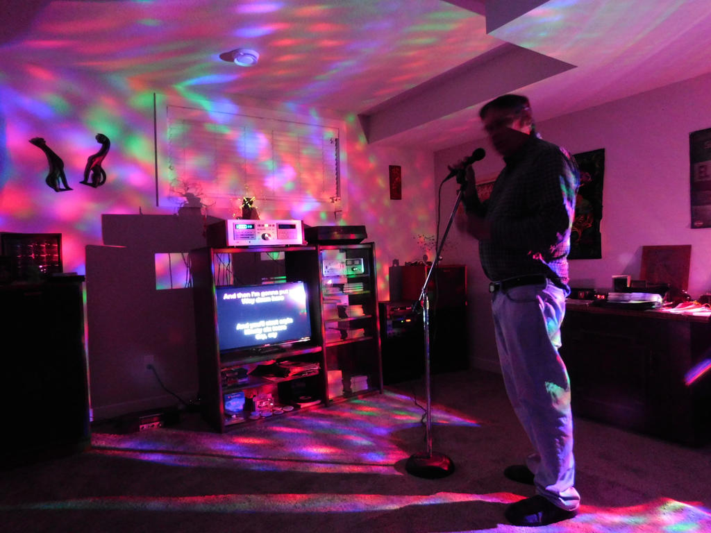 Singing karaoke in my party room. by marlin1965 on DeviantArt