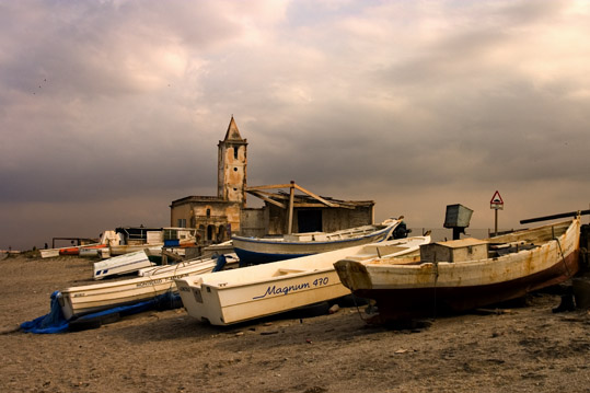 Barcas en el Cabo de Gata