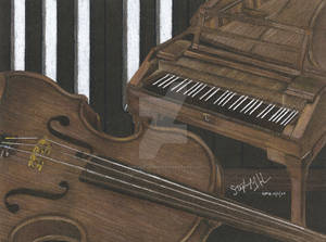 Mozart's Piano and a violin