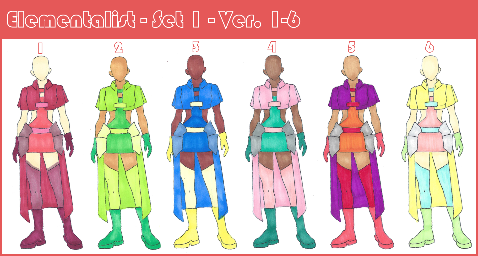 Elementalist - Set 1 - 1-6 by LumaCruz on DeviantArt