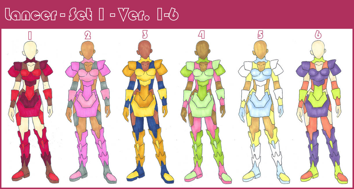 Lancer Set Lancer - Set 1 - 1-6 by LumaCruz on DeviantArt