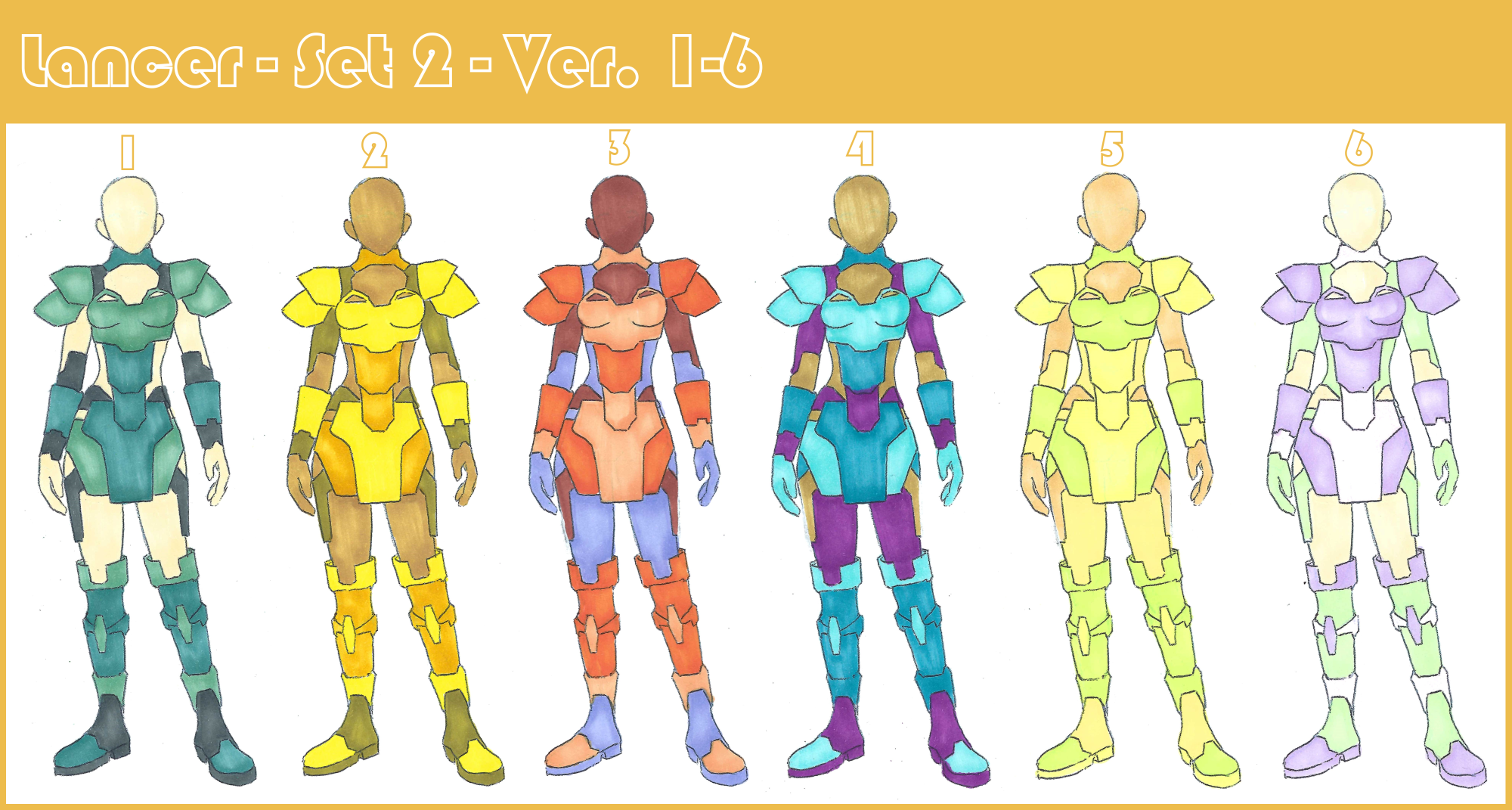Lancer Set Lancer - Set 2 - 1-6 by LumaCruz on DeviantArt
