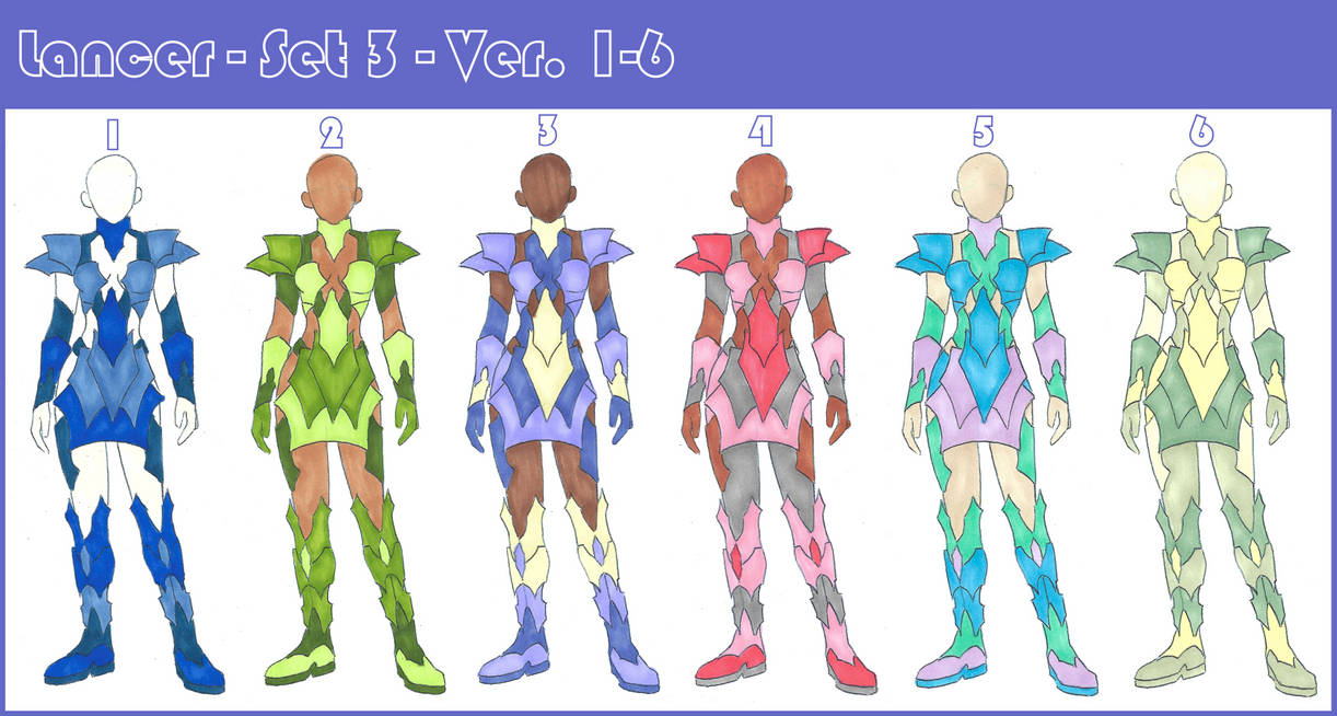 Lancer Set Lancer - Set 3 - 1-6 by LumaCruz on DeviantArt