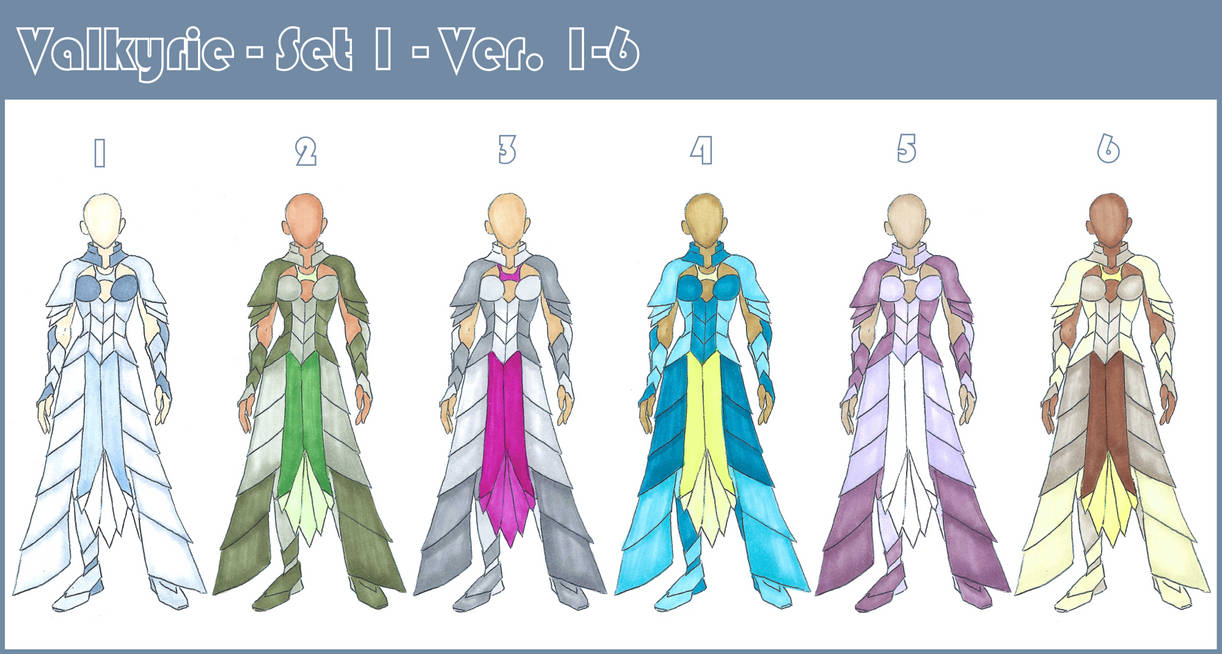 Valkyrie - Set 1 - 1-6 by LumaCruz on DeviantArt