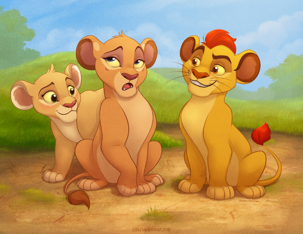 Kion and the Girls by autogatos