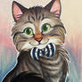 Etsy Marker Commission: Cat with Bowtie