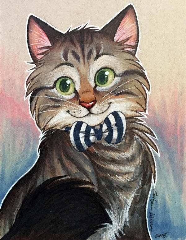 Etsy Marker Commission: Cat with Bowtie