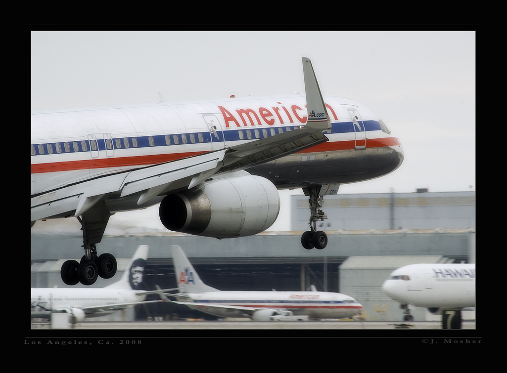 American 757 Landing