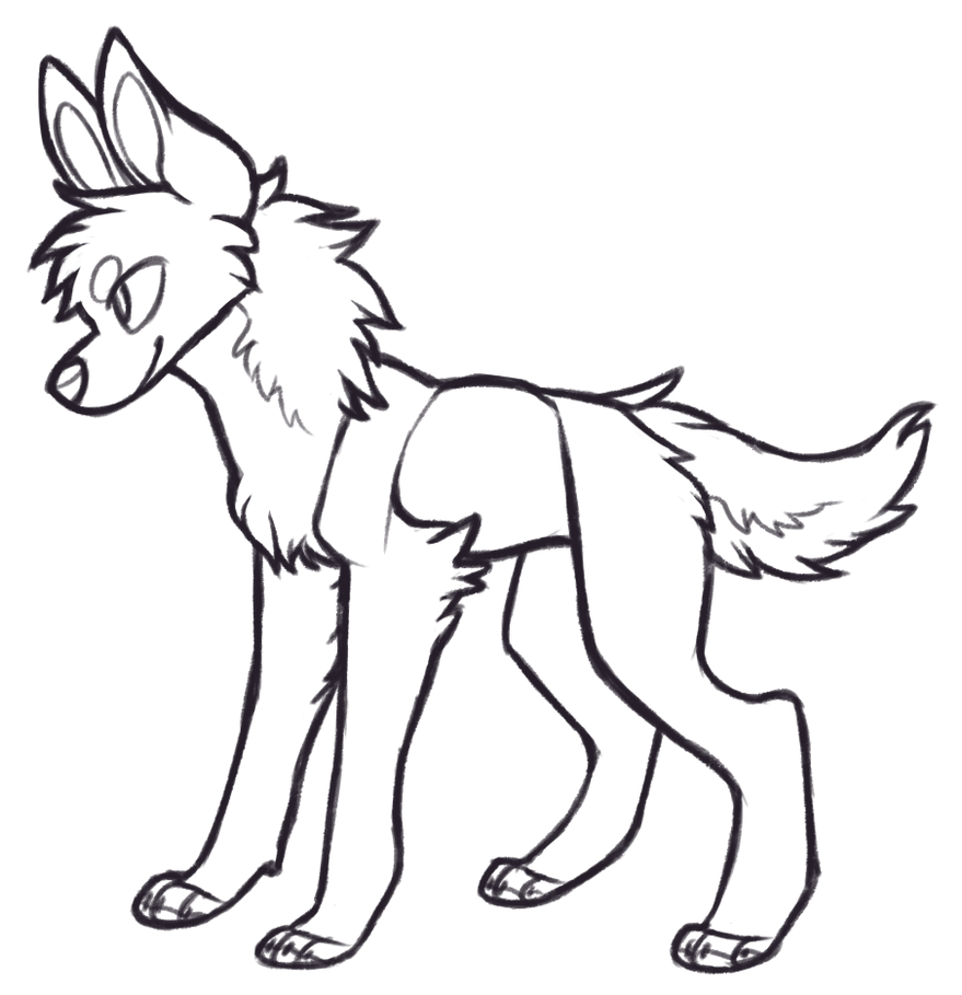FREE Canine(?) Lineart by ThisAccountIsDead462