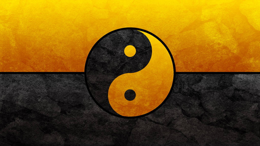 Black and Gold Yin Yang by Dynamicz34