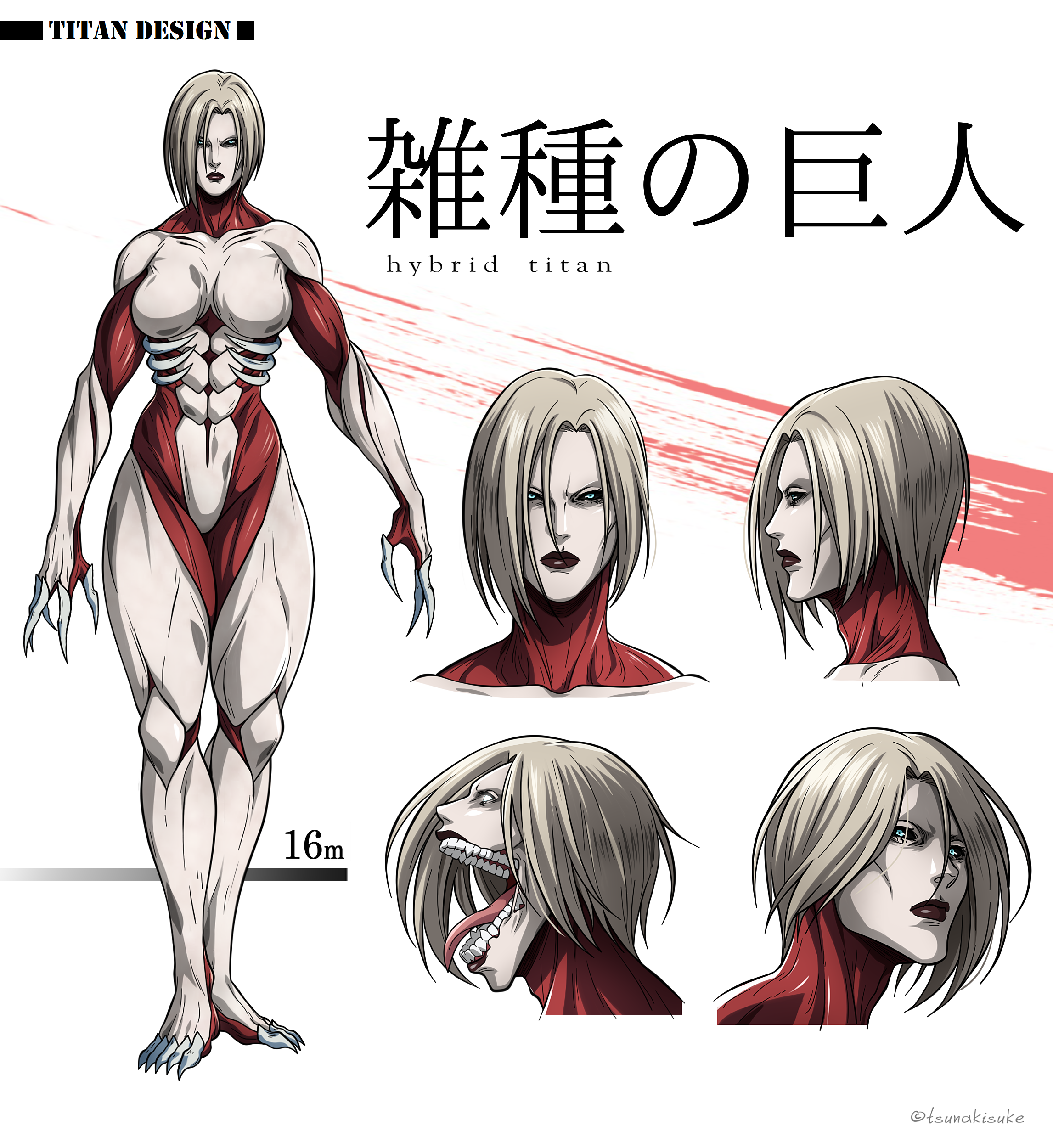 Shingeki no Kyojin Hybrid Titan Design by TsunaKisuke on DeviantArt