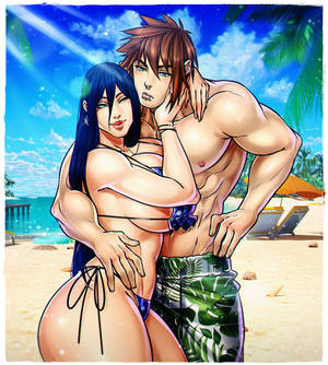 Tsuna and Tamanosuke - Beach Photo!!