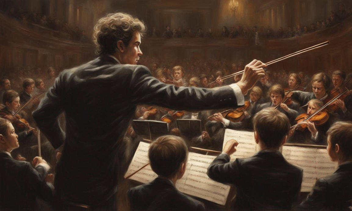 award winning art, Painting of a young maestro pas by 16styleai on ...