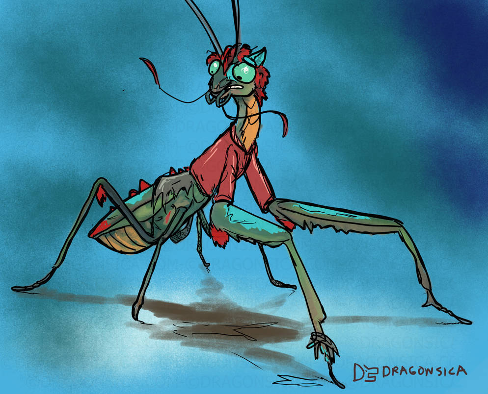 Mants Deviantart Were Praying Mantis TF (Weretober Day 16) (com) by Dragonsica on DeviantArt