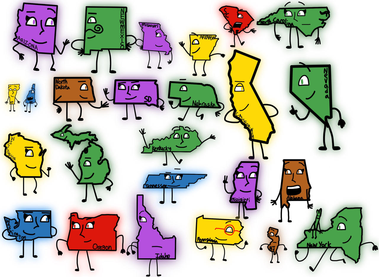 Random State Borders Random States and their borders by BfusaBins on DeviantArt